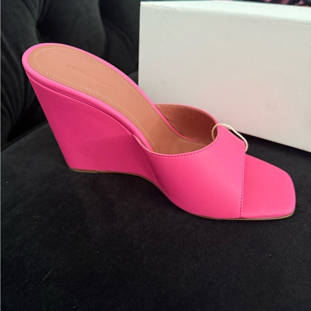 AMINA MUADDI
Lupita leather wedge mules size 10 - Picture 2 of 7